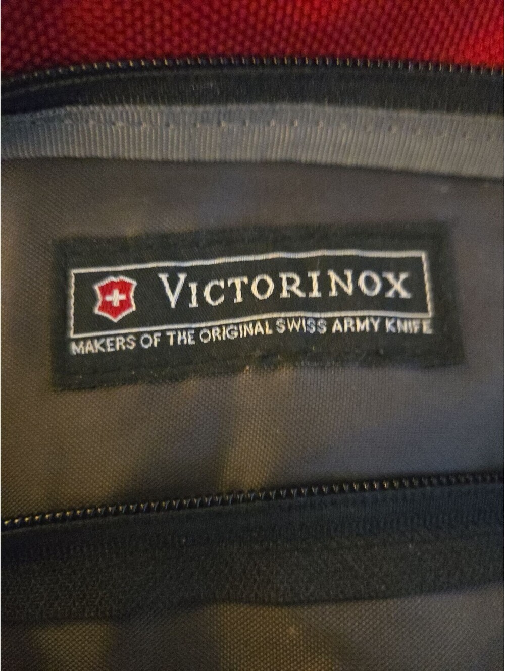 Victorinox Swiss Army Red & Black Ballistic Nylon Tote Bag - Picture 5 of 7